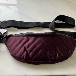Athleta Belt Bag. Pretty burgundy color. Adjustable waist. Can be Crossbody.